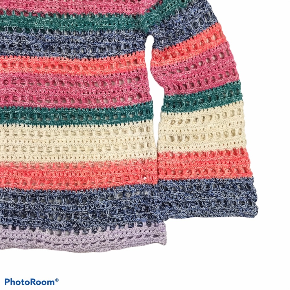 Gap Colorful Striped Open Knit Sweater - Picture 6 of 9